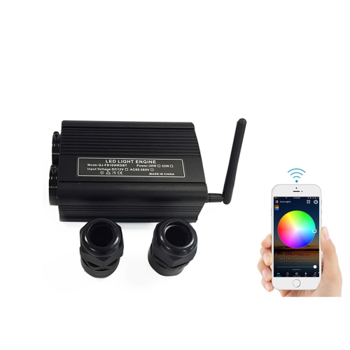 DC12V 16W WIFI Smartphone Controlled RGBW Fiber Optic Illuminator Support Android & IOS DC12V 16W WIFI Smartphone Controlled RGBW Fiber Optic Illuminator Support Android & IOS